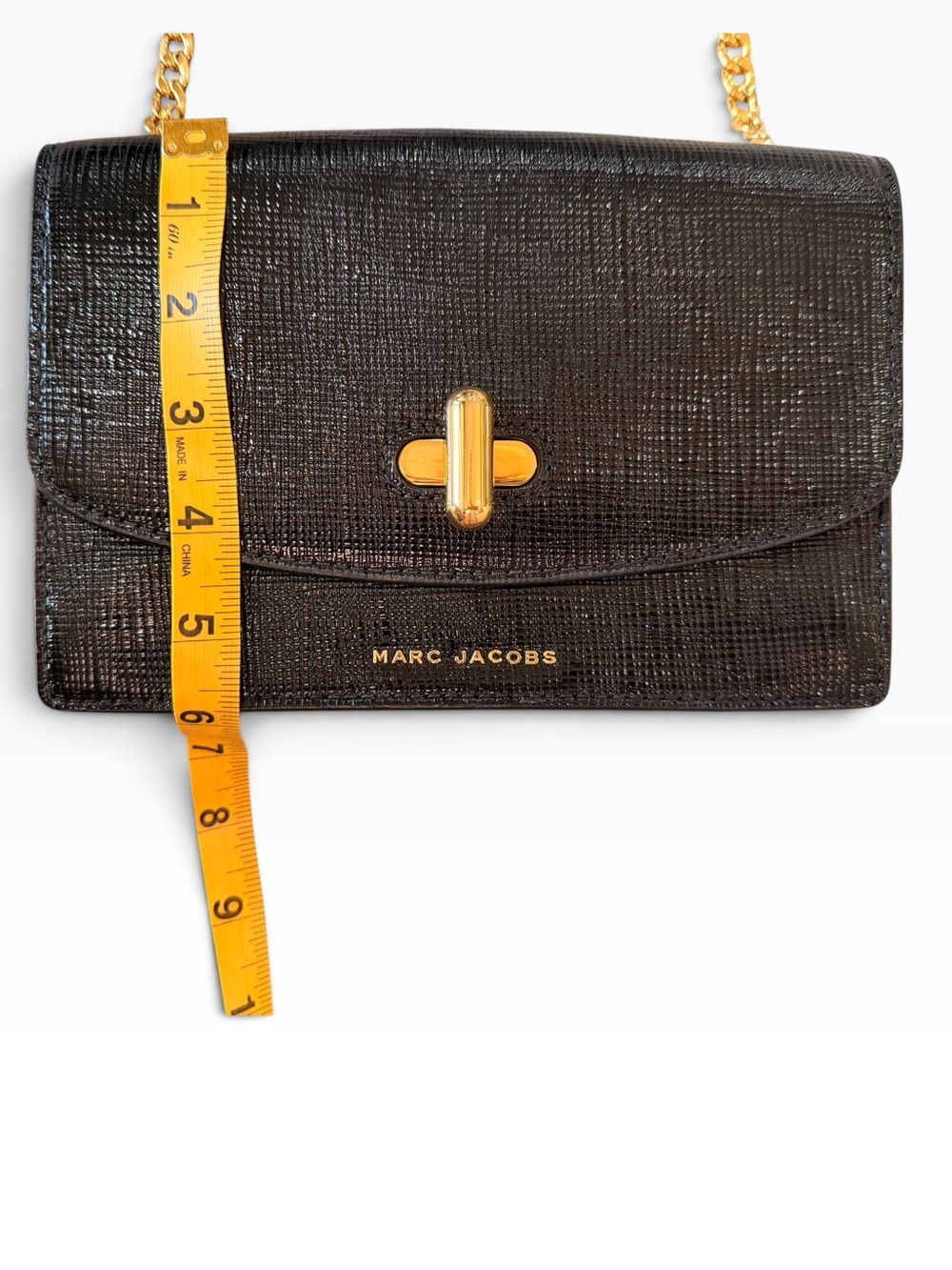 LIKE NEW Marc Jacobs The Turnlock Leather Crossbody Bag - Black - Picture 8 of 16